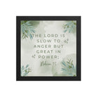 Nahum 1:3 Bible Verse, The Lord is slow Premium Luster Photo Paper Framed Poster