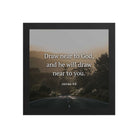 James 4:8 Bible Verse, Cleanse your Premium Luster Photo Paper Framed Poster