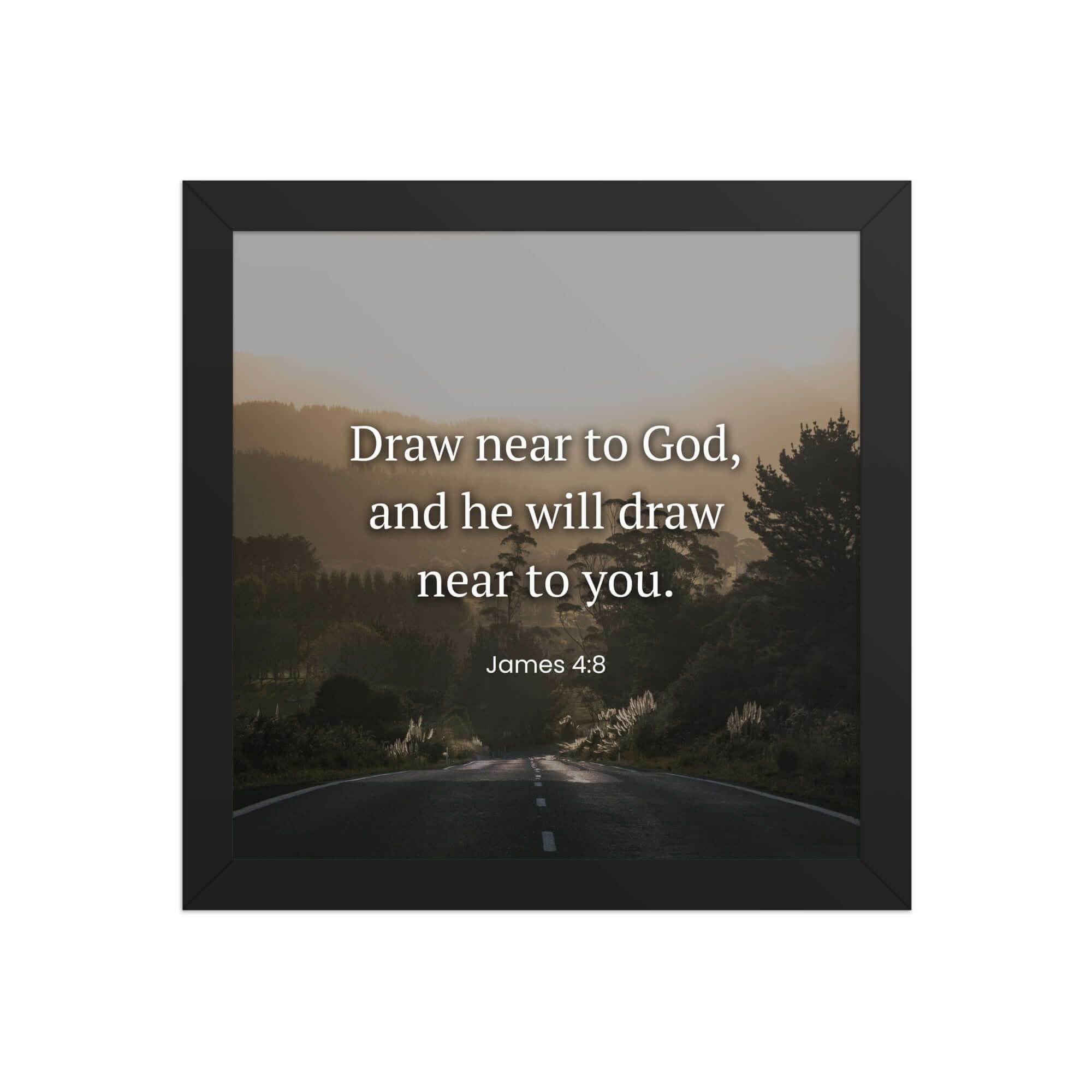 James 4:8 Bible Verse, Cleanse your Premium Luster Photo Paper Framed Poster