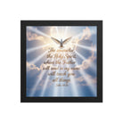 John 14:26 Bible Verse Father Premium Luster Photo Paper Framed Poster Black 10″×10″