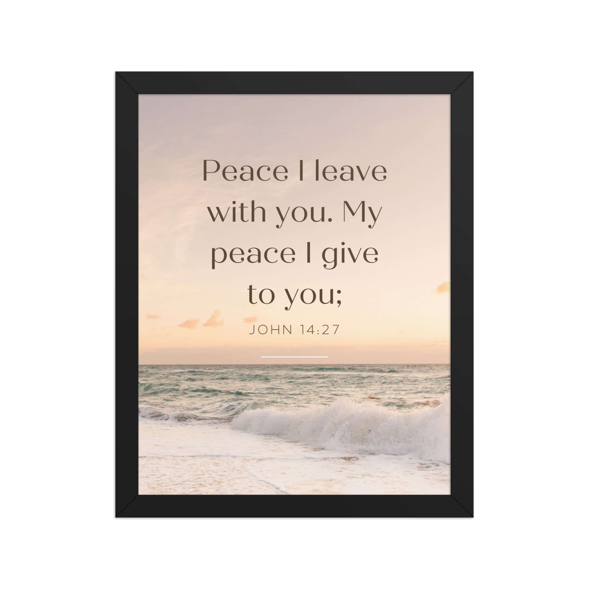 John 14:27 Bible Verse, not as the Premium Luster Photo Paper Framed Poster