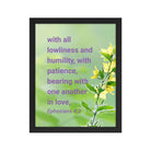 Eph 4:2 - Bible Verse, one another in love Premium Luster Photo Paper Framed Poster