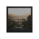 James 4:8 Bible Verse, Cleanse your Premium Luster Photo Paper Framed Poster