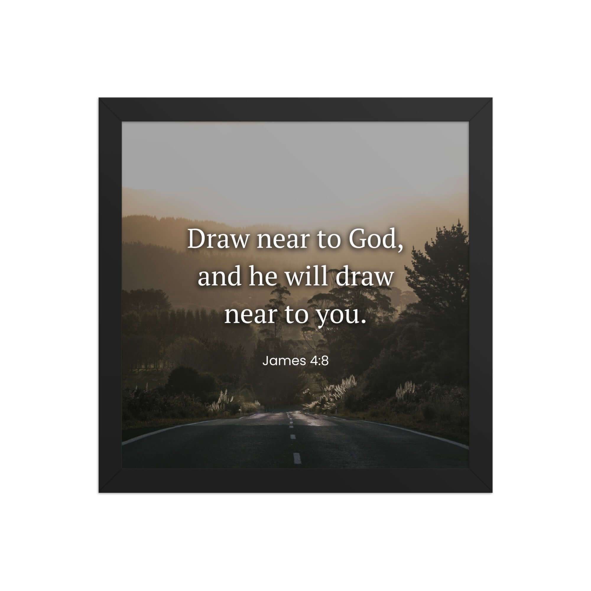 James 4:8 Bible Verse, Cleanse your Premium Luster Photo Paper Framed Poster