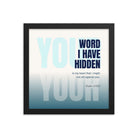 Psalm 119:11 - Bible Verse, hidden your word Premium Luster Photo Paper Framed Poster