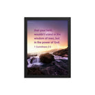 1 Cor 2:5 - Bible Verse, power of God Premium Luster Photo Paper Framed Poster