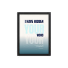 Psalm 119:11 - Bible Verse, hidden your word Premium Luster Photo Paper Framed Poster