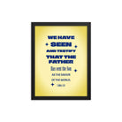 1 John 4:14 - Bible Verse, Savior of the world Premium Luster Photo Paper Framed Poster