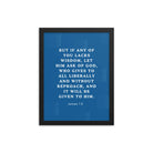 James 1:5 Bible Verse, gives to all Premium Luster Photo Paper Framed Poster