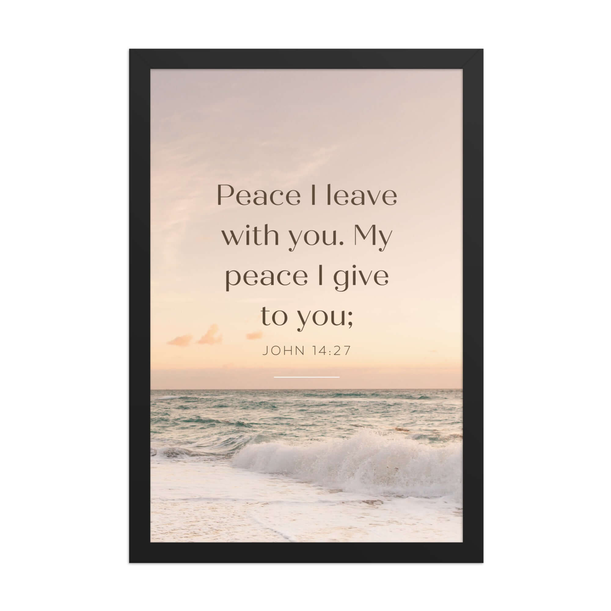 John 14:27 Bible Verse, not as the Premium Luster Photo Paper Framed Poster