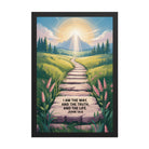 John 14:6 Bible Verse The Truth Premium Luster Photo Paper Framed Poster Black 12″×18″