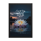 John 14:6 Bible Verse The Father Premium Luster Photo Paper Framed Poster Black 12″×18″