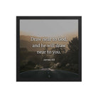 James 4:8 Bible Verse, Cleanse your Premium Luster Photo Paper Framed Poster