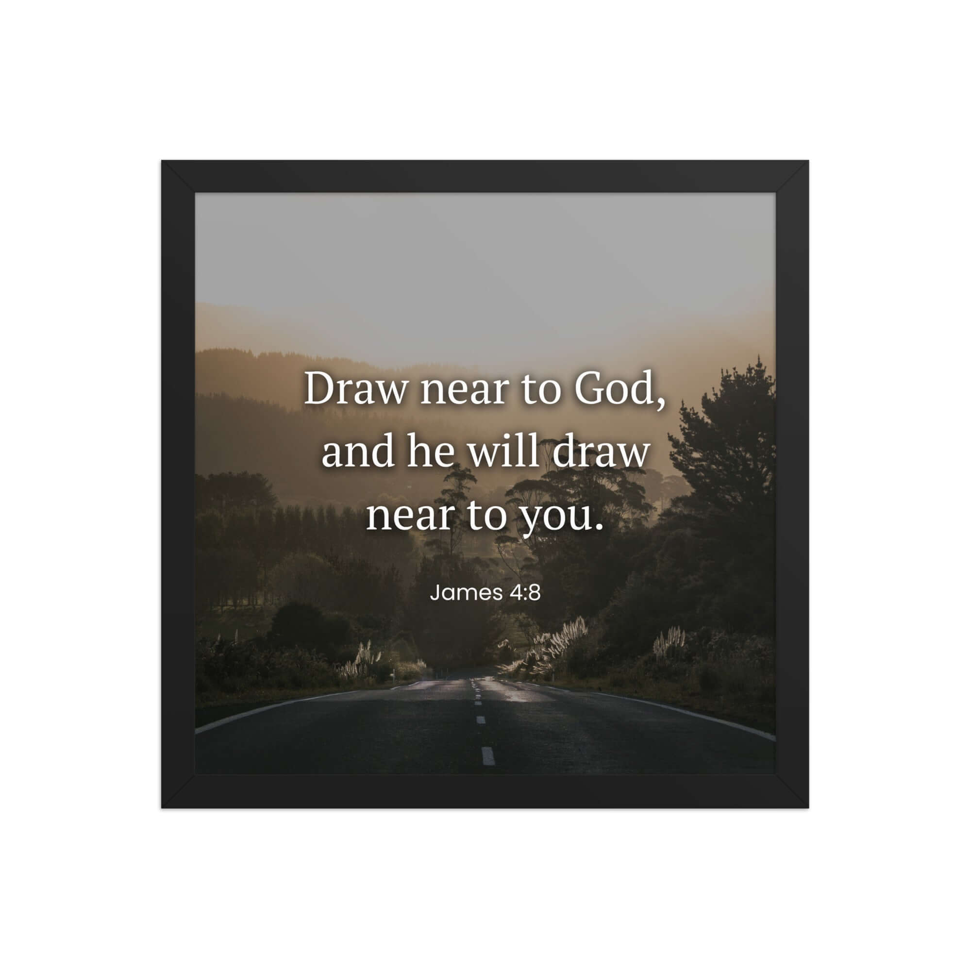 James 4:8 Bible Verse, Cleanse your Premium Luster Photo Paper Framed Poster