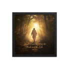 John 14:6 Bible Verse, Forest Image Premium Luster Photo Paper Framed Poster