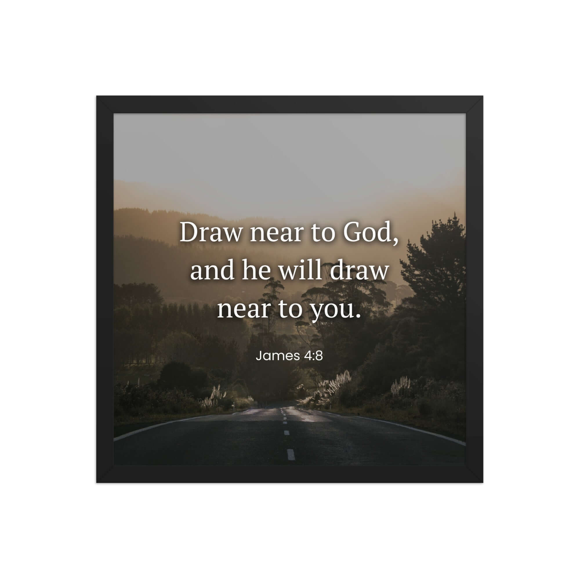 James 4:8 Bible Verse, Cleanse your Premium Luster Photo Paper Framed Poster