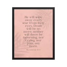 Revelation 21:4 Bible Verse, their eyes Premium Luster Photo Paper Framed Poster