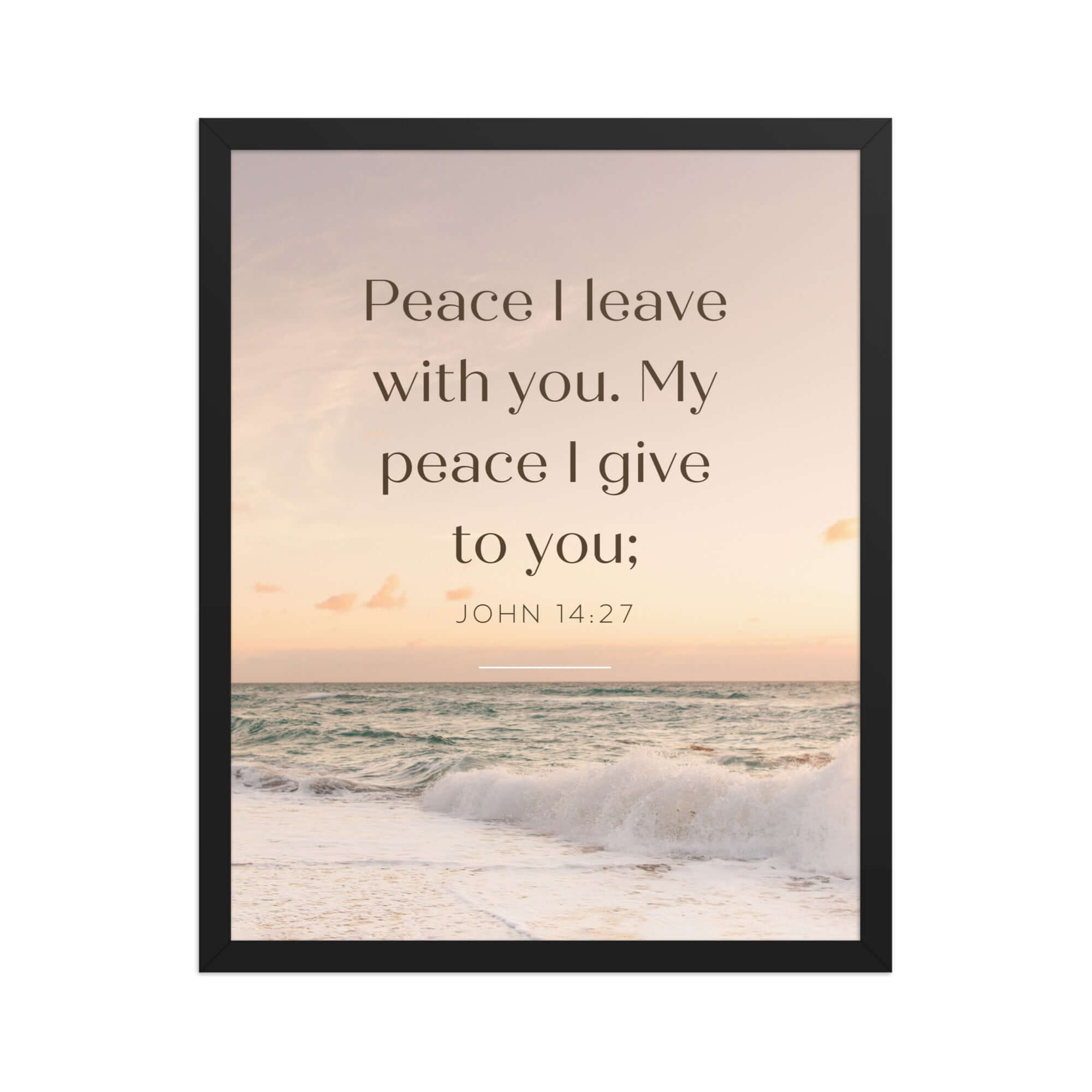 John 14:27 Bible Verse, not as the Premium Luster Photo Paper Framed Poster