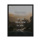 James 4:8 Bible Verse, Cleanse your Premium Luster Photo Paper Framed Poster