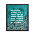 Matt 28:19 - Bible Verse, Make Disciples Premium Luster Photo Paper Framed Poster