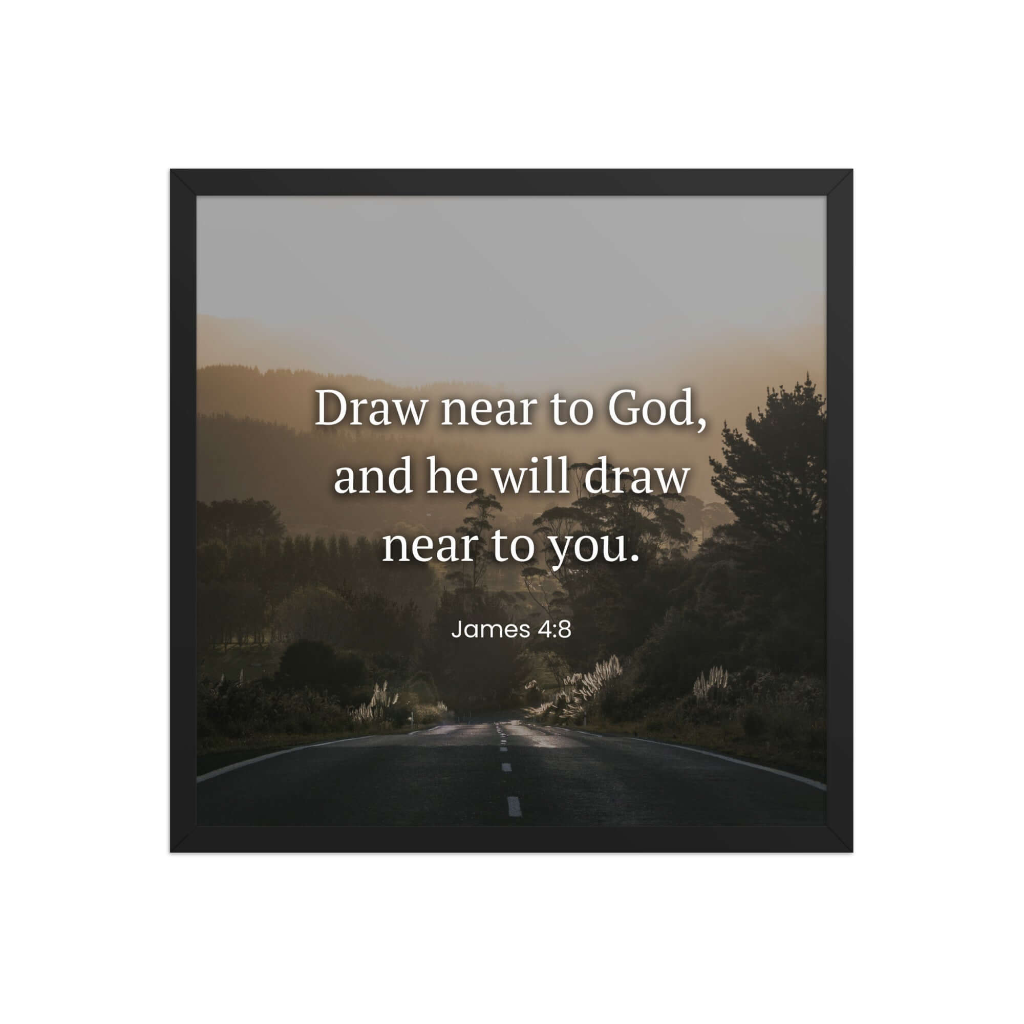 James 4:8 Bible Verse, Cleanse your Premium Luster Photo Paper Framed Poster