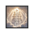 John 14:26 Bible Verse Counselor Premium Luster Photo Paper Framed Poster Black 18″×18″