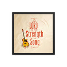 Exodus 15:2 - Bible Verse, The LORD is my strength Premium Luster Photo Paper Framed Poster