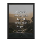 James 4:8 Bible Verse, Cleanse your Premium Luster Photo Paper Framed Poster