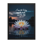 John 14:6 Bible Verse The Father Premium Luster Photo Paper Framed Poster Black 18″×24″