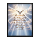 John 14:26 Bible Verse Father Premium Luster Photo Paper Framed Poster Black 18″×24″