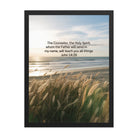 John 14:26 Bible Verse in my name Premium Luster Photo Paper Framed Poster Black 18″×24″