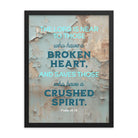 Psalm 34:18 - Bible Verse, The LORD is Near Premium Luster Photo Paper Framed Poster