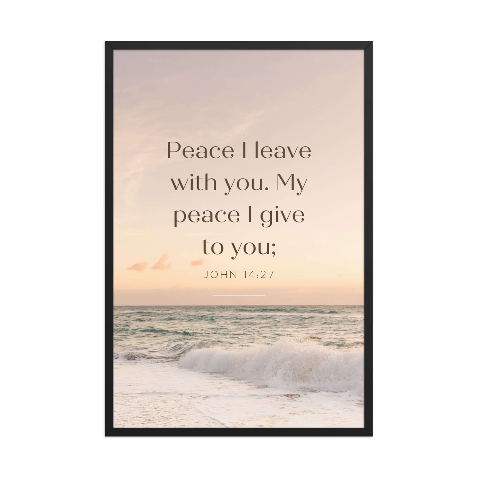 John 14:27 Bible Verse, not as the Premium Luster Photo Paper Framed Poster
