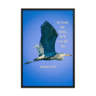 Matt 6:26, Graceful Heron, He'll Care for You Premium Luster Photo Paper Framed Poster