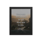 James 4:8 Bible Verse, Cleanse your Premium Luster Photo Paper Framed Poster