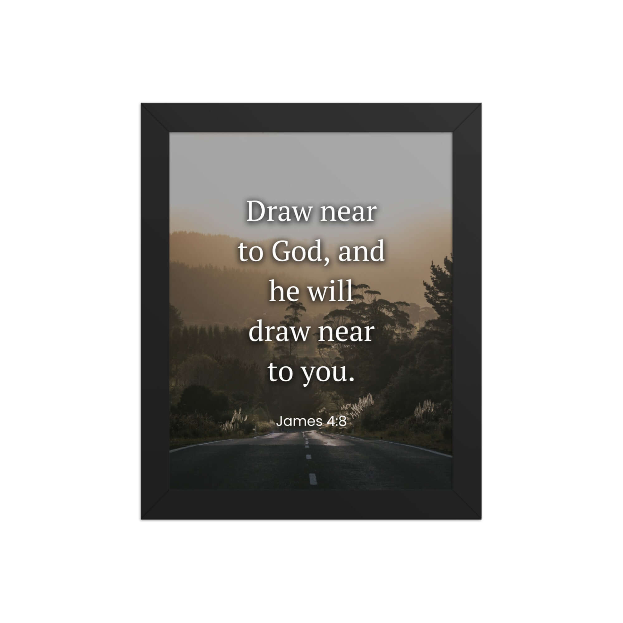 James 4:8 Bible Verse, Cleanse your Premium Luster Photo Paper Framed Poster