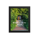 Rev 3:20 Bible Verse, Garden Doorway Premium Luster Photo Paper Framed Poster