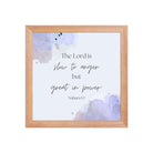 Nahum 1:3 Bible Verse, great in power Premium Luster Photo Paper Framed Poster