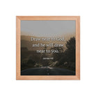 James 4:8 Bible Verse, Cleanse your Premium Luster Photo Paper Framed Poster