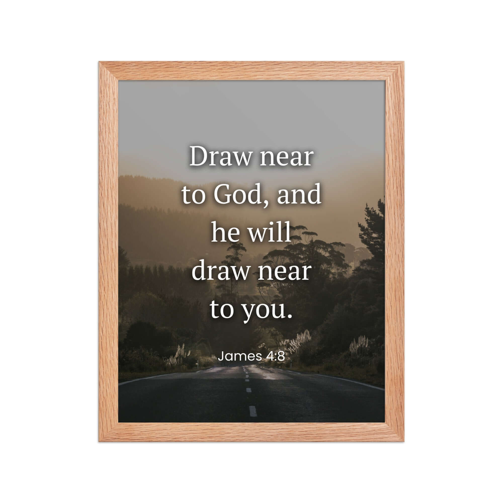 James 4:8 Bible Verse, Cleanse your Premium Luster Photo Paper Framed Poster