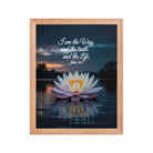 John 14:6 Bible Verse The Father Premium Luster Photo Paper Framed Poster Red Oak 11″×14″