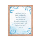 James 1:5 Bible Verse, lacks wisdom Premium Luster Photo Paper Framed Poster