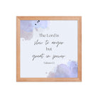 Nahum 1:3 Bible Verse, great in power Premium Luster Photo Paper Framed Poster