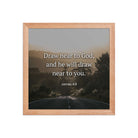 James 4:8 Bible Verse, Cleanse your Premium Luster Photo Paper Framed Poster