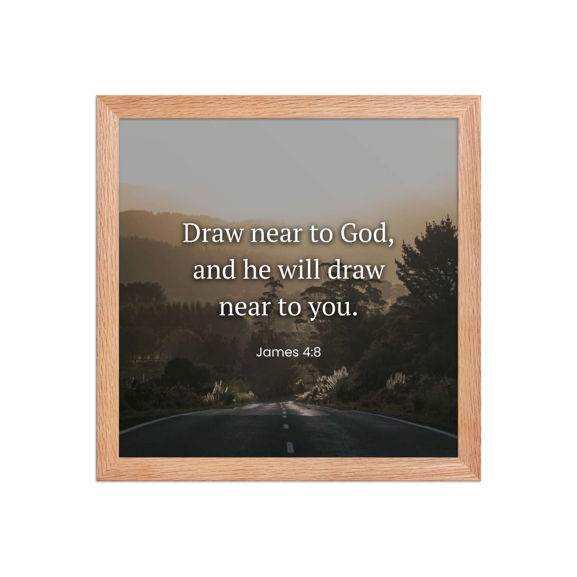 James 4:8 Bible Verse, Cleanse your Premium Luster Photo Paper Framed Poster