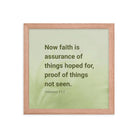 Heb 11:1 - Bible Verse, faith is assurance Premium Luster Photo Paper Framed Poster