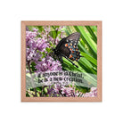 2 Cor. 5:17 Bible Verse, Butterfly Premium Luster Photo Paper Framed Poster