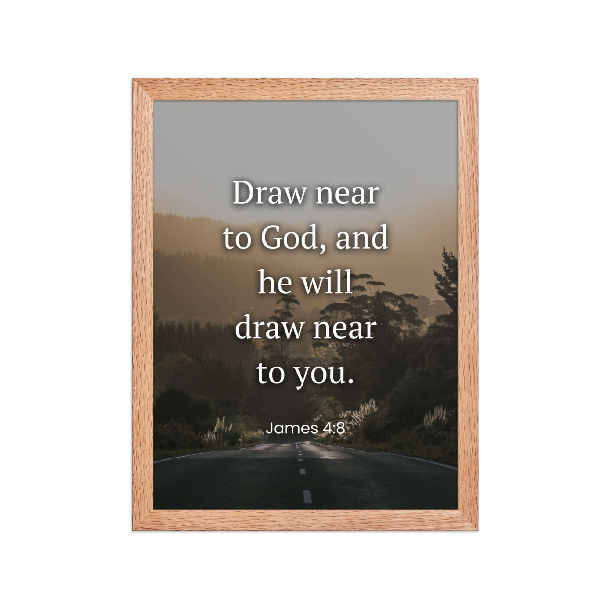 James 4:8 Bible Verse, Cleanse your Premium Luster Photo Paper Framed Poster