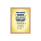 1 John 4:14 - Bible Verse, Savior of the world Premium Luster Photo Paper Framed Poster