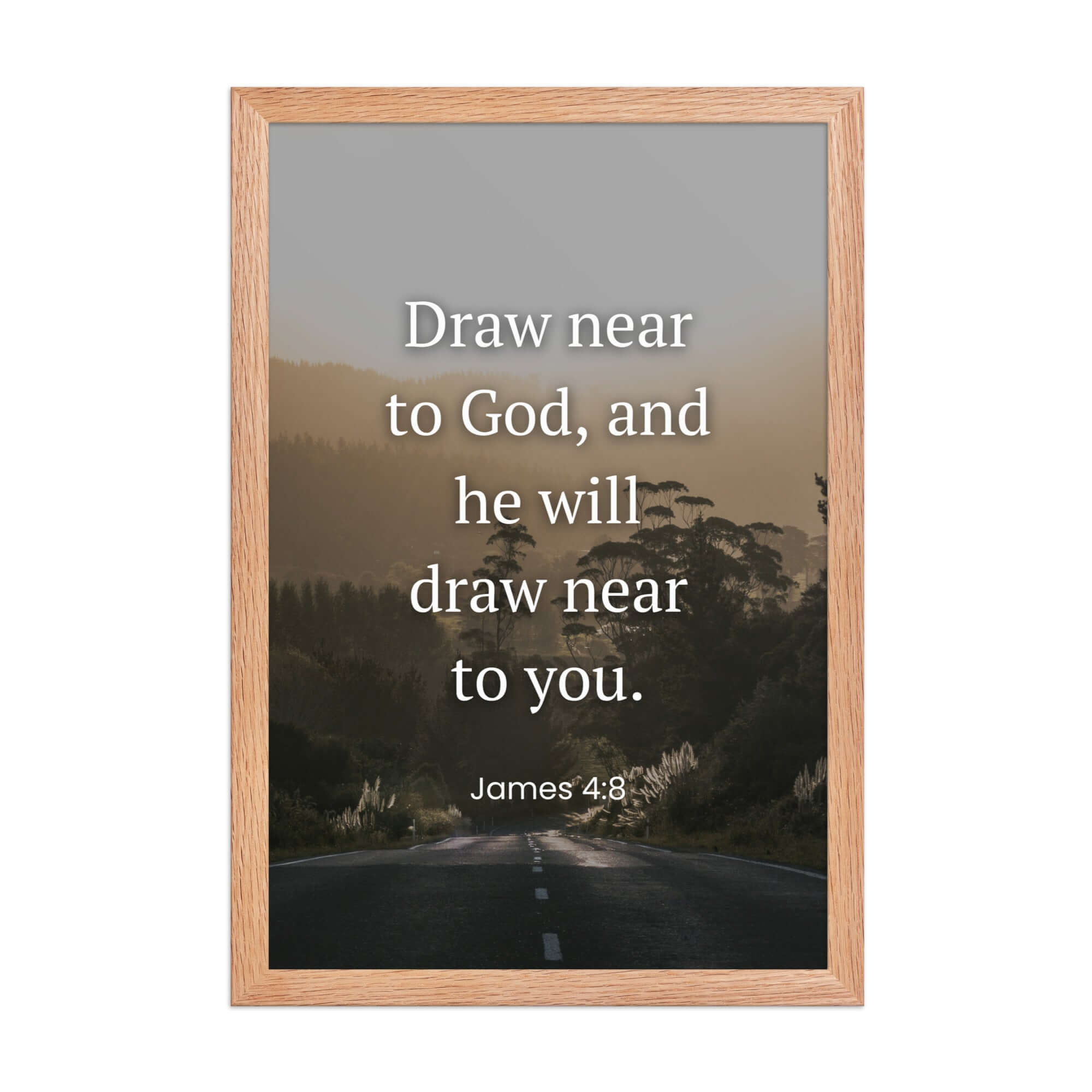 James 4:8 Bible Verse, Cleanse your Premium Luster Photo Paper Framed Poster